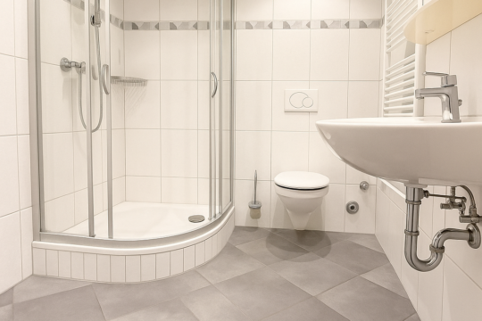 Badezimmer mit Dusche 